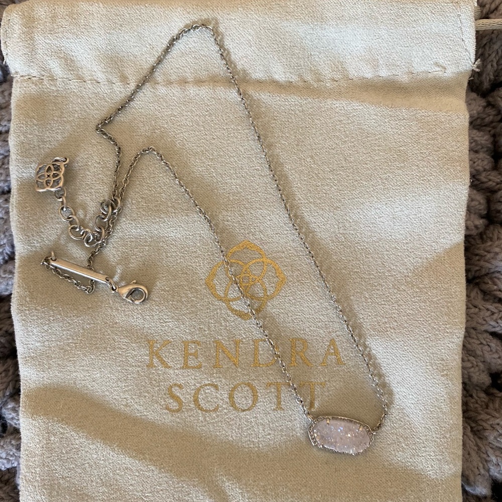 COPY - Kendra Scott Elisa SILVER Iridescent Drusy